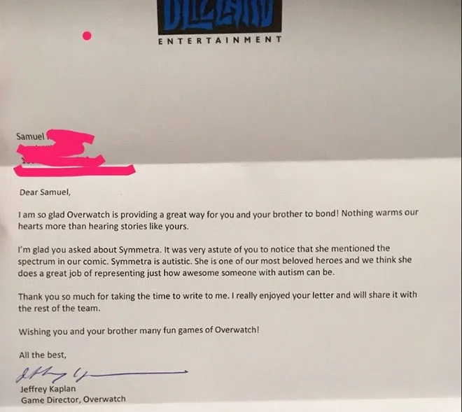 Вице-президент Blizzard Entertainment Джефф Каплан обратился к поклоннику игру с ответным письмом