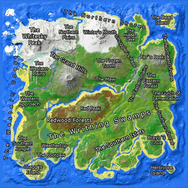 Карта острова Кивотос.