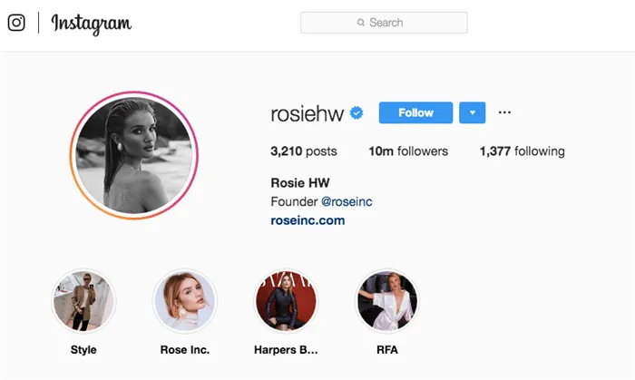 Instagram Rosiehw