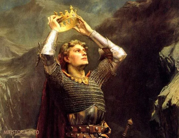 Артур возлагает свою корону - фото на сайте mifistoria.info