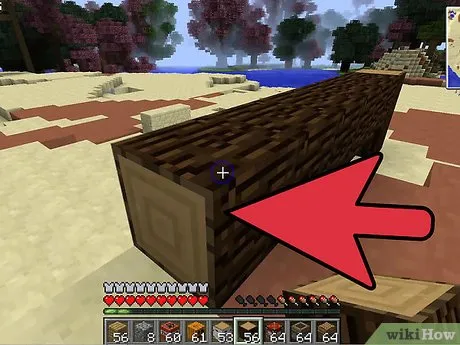 Вставьте блок в изображение на шаге 9 в Minecraft