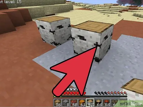 Вставьте блок в изображение на шаге 7 в Minecraft