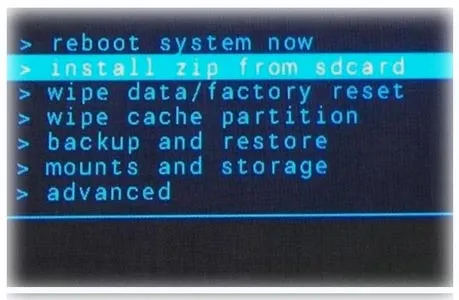 Установите zip-файл с карты памяти androidsdcard