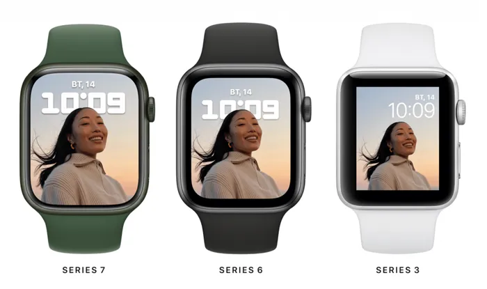 Смарт-часы AppleWatch - эволюция от Series 3 до Series 7