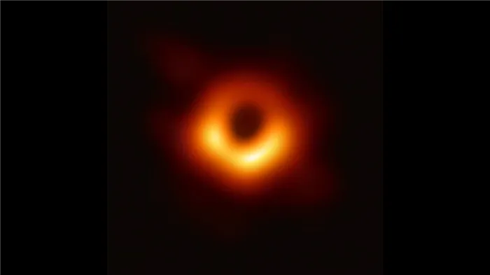 Фотография черной дыры.