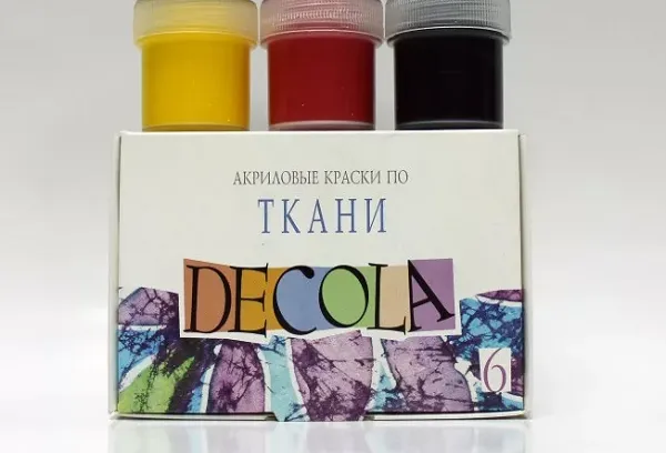 Набор акриловых красок для тканей Decora