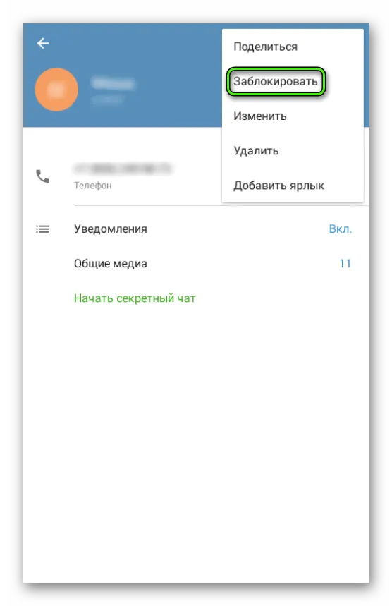 Заблокируйте приложение Telegram.