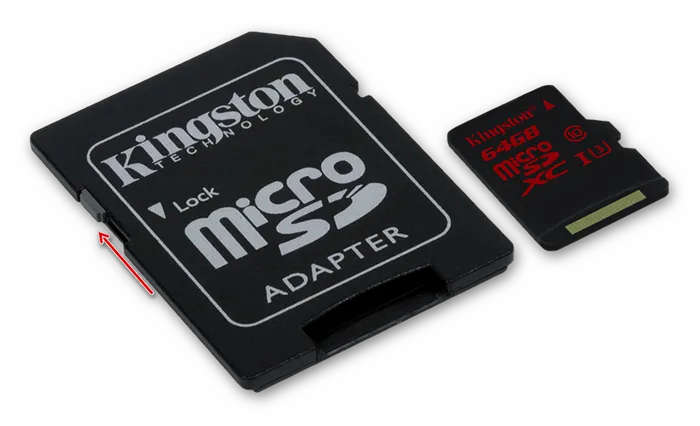 Удаление материальной защиты с карт памяти SD MicroSD