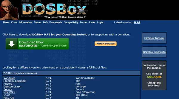 Установите DOSBOX