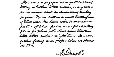 Подпись Авраама Линкольна.