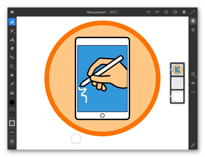 Приложение Adobe Fresco для iPad для дизайна
