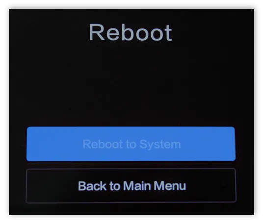 Перезагрузка телефона из Reboot to Bootloader