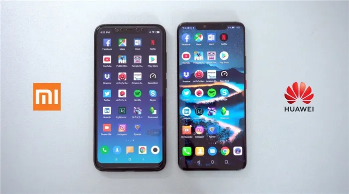 Смартфоны Huawei против Xiaomi