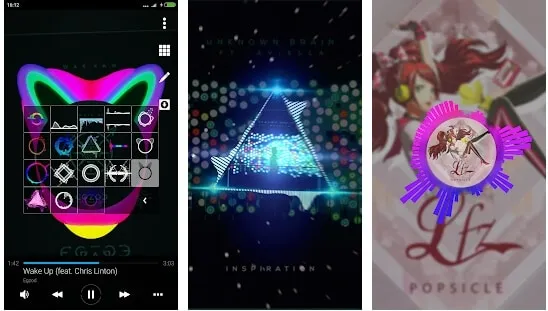 Avee Music Player app for Music Visualization 