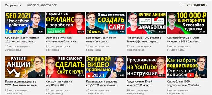 Грамотно оформленные видео на YouTube