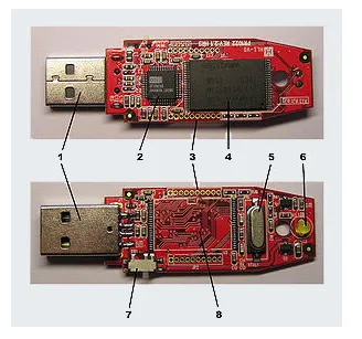 Основные компоненты флэш-накопителей USB:.