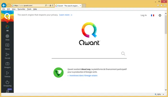 Французская поисковая система Qwant