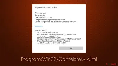Программа: win32/contebrew.a!ml
