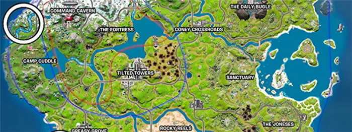 Fortnite - Вертолеты Чоппа: карта и локации для 2-го сезона. глава 