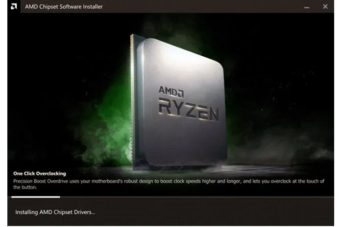 Установите руководство по чипсету AMD с помощью программы автоматической установки AMD