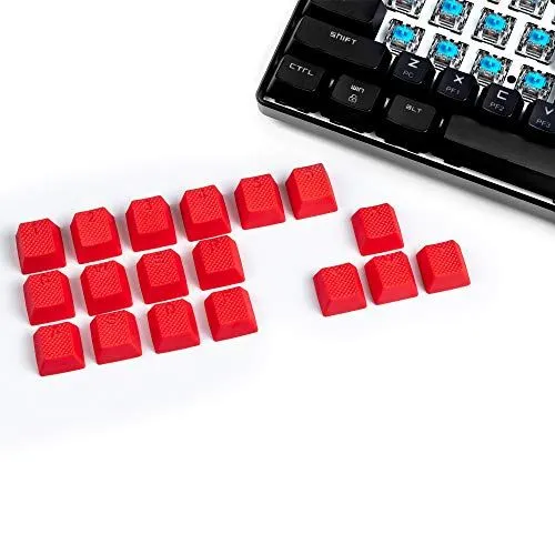 VULTURE резиновый колпачокCherryMX клавиатура двухстрелочная с подсветкой 18, игровая механическая клавиатура OEM профиль двухстрелочная прорезиненная ромбовидная текстурированная тактильная ручка с съемником клавиш (красная)