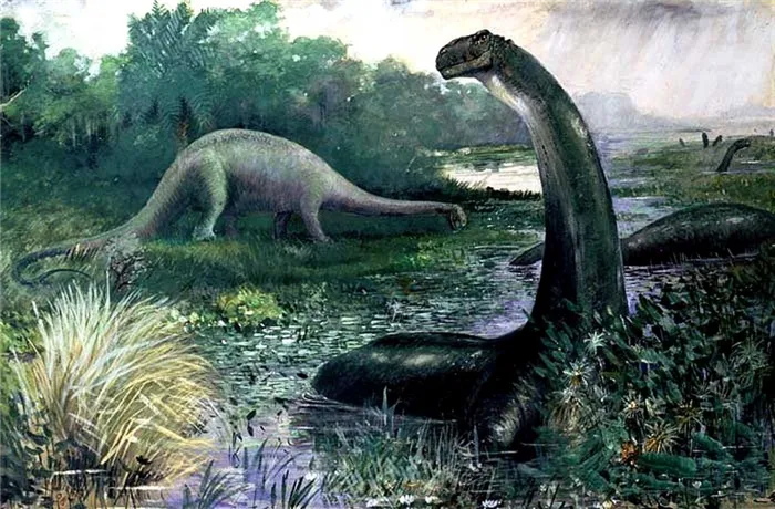 Апатозавр в болоте