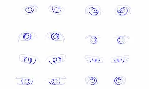 8 Анимированная мужская форма глаз шаг за шагом 2